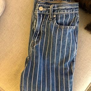 Striped American Eagle Jeans.